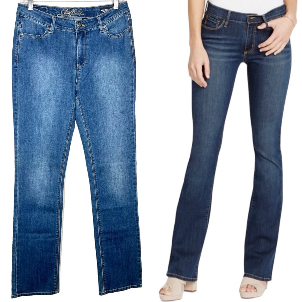 Buffalo David Bitton | Misha Mid Rise Straight Leg Stretch Jeans (8 x 32)